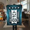 1Pc AUF Logo Uruguay Print Flannel Blanket High Quality Warm Comfortable Cover for All Seasons Perfect for Gifts Home Decor