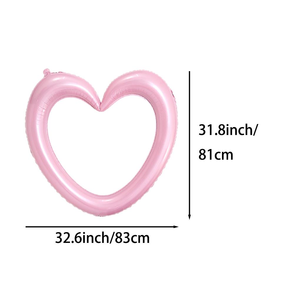 2/3/4/6 Pack of Heart-Shaped Aluminum Foil Balloons, 40inch Hollow Heart Balloons, Suitable for Valentine's Day, Birthday Parties, Weddi