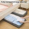 Under Bed Storage Bag Quilt Bag with Transparent Cover Dust Proof Wardrobe Organizer for Clothes Sheets Home Dormitory Closet