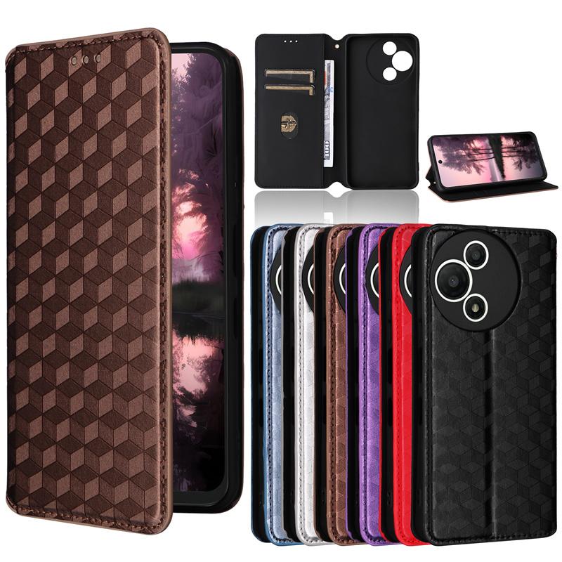 For TCL 60 SE NxtPaper 5G Stereoscopic Lines Flip Leather Wallet Skin PU Purse for TCL 60 SE NxtPaper 3D Magnetic Phone Cover