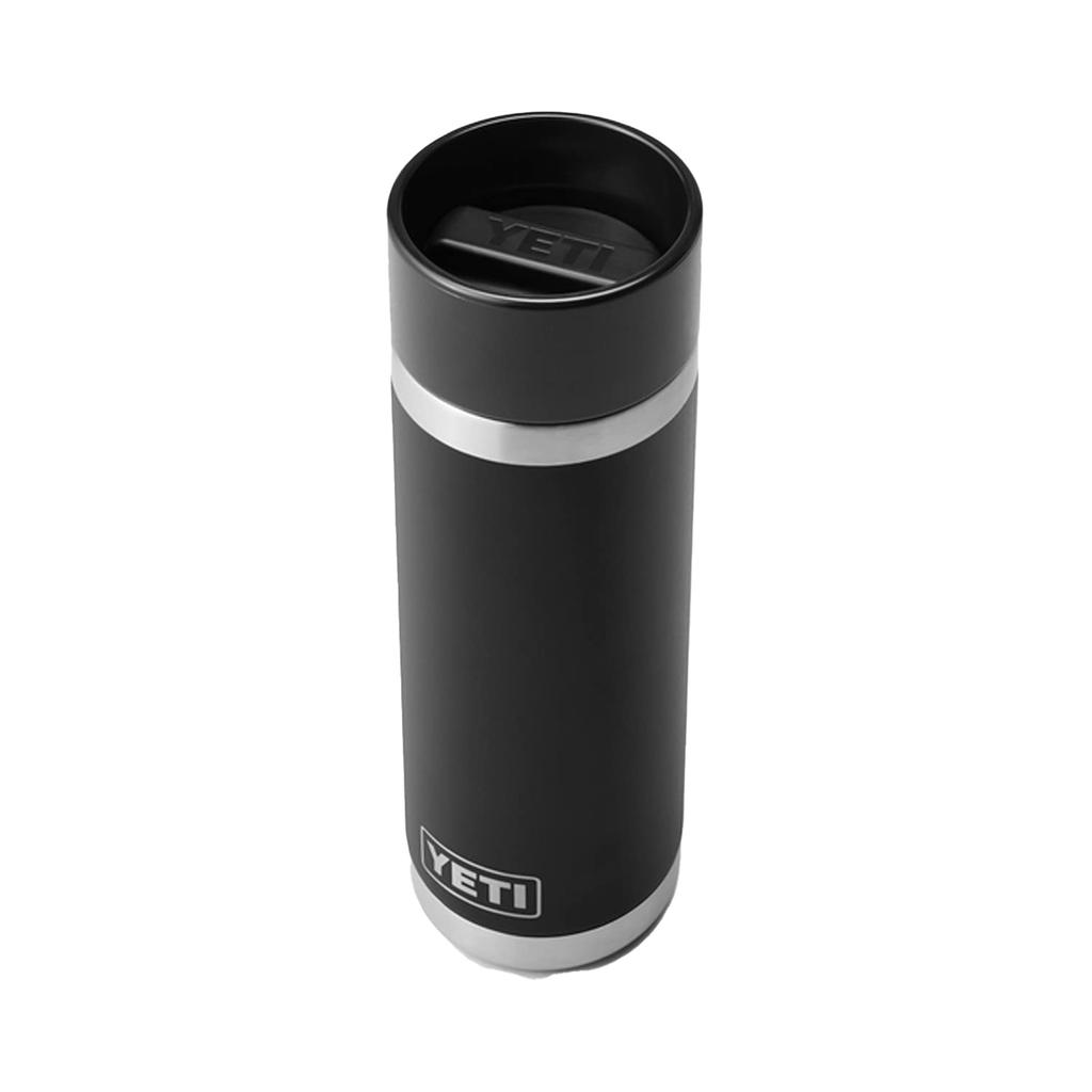 YETI Rambler 18 Bottle, Stainless Steel, Vacuum Insulated, with Hot Shot Cap, Black