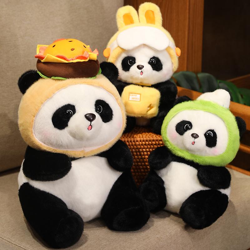 30/40 см плюшевая игрушка Foodie Panda, мороженое, гамбургер, еда на вынос, панда, супер мягкая китайская кукла-животное, детский день рождения
