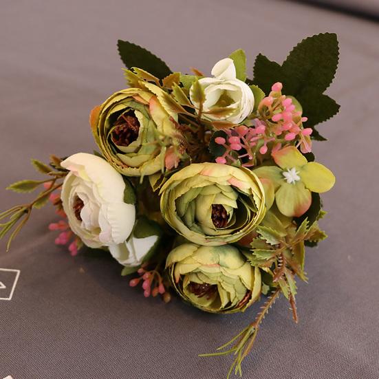 Букет из искусственных цветов роза и гортензия для декора и торжеств