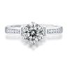 Bague Ringen 925 Silver Set 0.5ct-3ct18 Moissanite Only Love Series Women's Simple Fashion Adjustable Ring