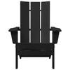 Folding Adirondack Chair Black 80.5 x 74.5 x 92 cm HDPE