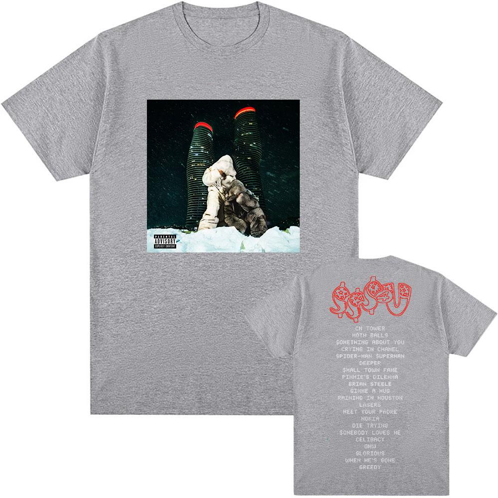 SSS4U $ome $exy $ongs 4 U 2025 Альбом Футболки Рэпер PARTYNEXTDOOR и Дрейк Графическая футболка Хлопковые футболки Мужская Женская одежда Унисекс