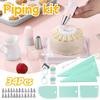 Butter Piping Bag Kit 34PCS Reusable Cake Decorator Nozzles and Scraper All in One DIY Baking Tools for Home Kitchen Parties