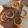 Ретро Европейско-Американские Овальные Серьги-Кольца
