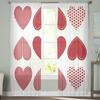 День святого Валентина Любовь Тюль Шторы для гостиной Спальня Домашний декор Шифон Прозрачная вуаль Кухня Шторы