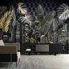 3d Stereo City Building Photo Wallpaper Plants Leaf Mural Living Room Tv Sofa Bedroom Wall Paper Home Decor