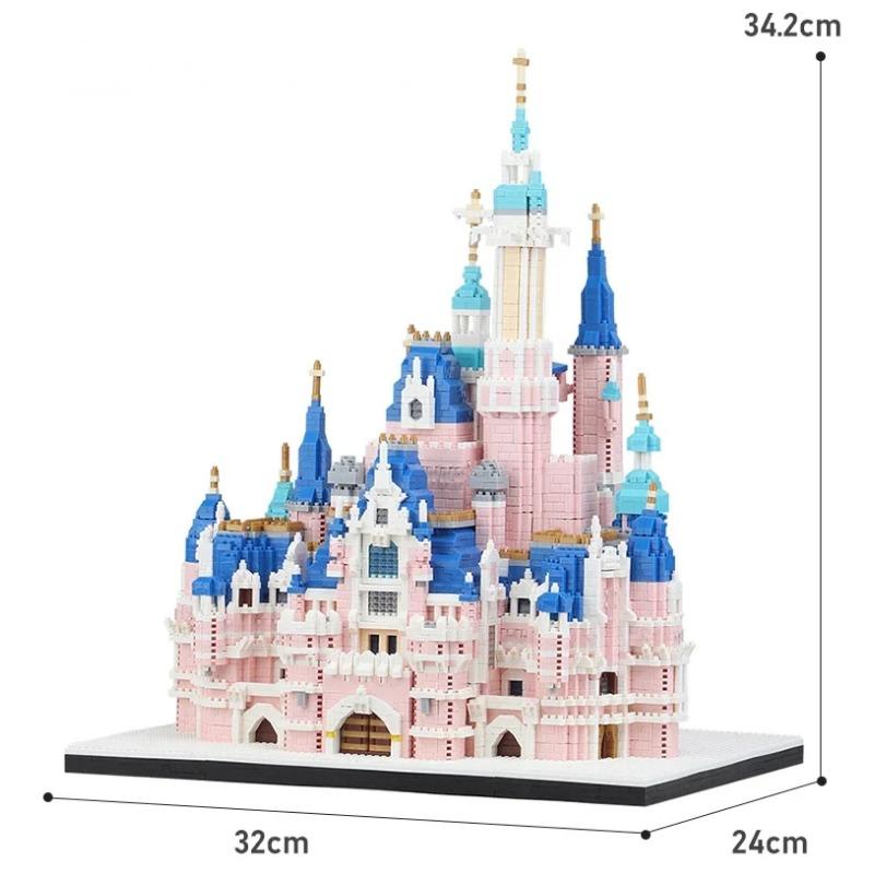 6300 шт. легкие большие микро-замковые строительные блоки розовая серия замок церковь алмазные блоки строительные игрушки для девочек взрослый подарок