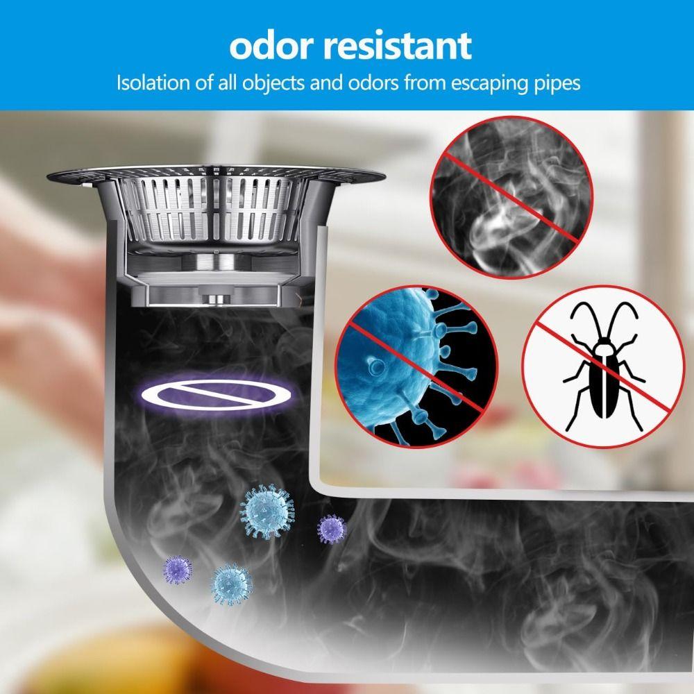 Bouncing 3 in 1 Kitchen Sink Drain Strainer Kitchen Sink Stopper  for US Standard 3-1/2" Drain