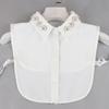 Pearl Detachable Collar Women Crystal Diamond Chiffon Shirt False Fake Collar Women Removable Peto Mujer Chemisier Faux Cols Tie