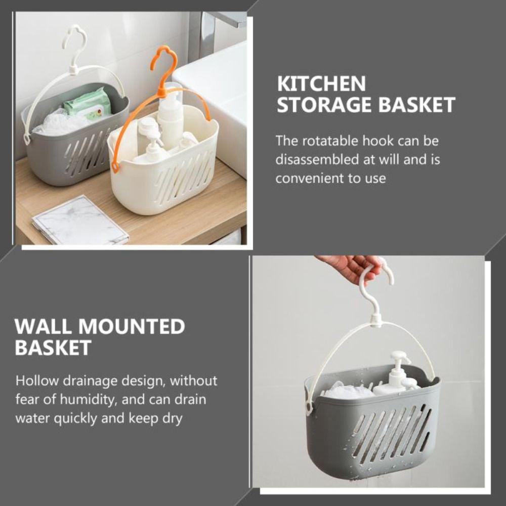 Save Space Home Storage For Bathroom Tub Corner Organizer Hanging Basket Storage Baskets Hooks Rack
