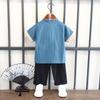 Летний костюм Hanfu, правильно изучаемый костюм в стиле ретро Тан, летний костюм для мужчин и детей, древний тонкий срез пеньки, китайский ветер
