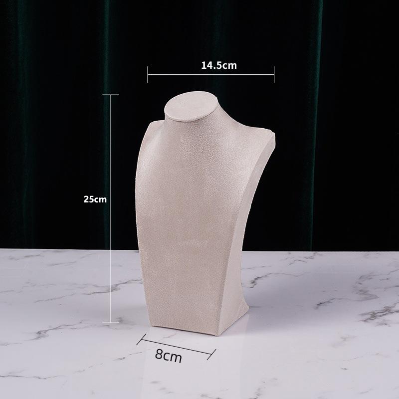 Подставка для демонстрации фланелевых ожерелий - портретная модель для ювелирных изделий и цепочек на ключицу