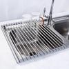 Drainer Telescopic Heat Adjustable Dish Dish Drying Rolling Kitchen Utensils Rack, Foldable, Drainer, Antibacterial, Resistant, Rust-Free, Non-Slip,