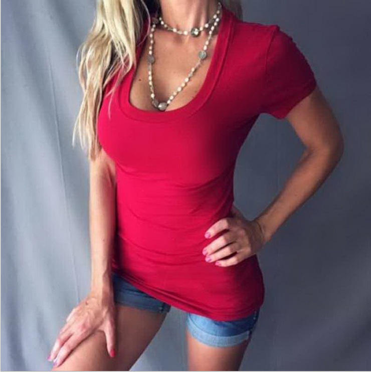 Летняя женская модная футболка с круглым вырезом, хлопковые футболки больших размеров, рубашки с короткими рукавами, однотонная женская женская одежда