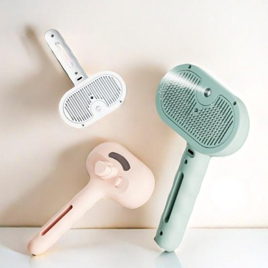 Паровая щетка для домашних животных, самоочищающаяся расческа для ухода за домашними животными с распылителем воды, перезаряжаемая паровая массажная щетка для удаления шерсти с кошек и собак