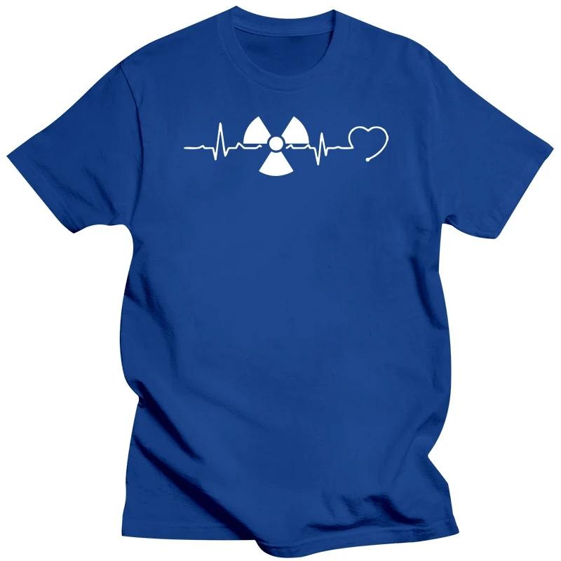 Забавные футболки с изображением радиологии Heartbeat Rad Tech радиолога Xray Tech, подарочные футболки, хлопковая уличная одежда с графическим рисунком, летняя футболка с короткими рукавами