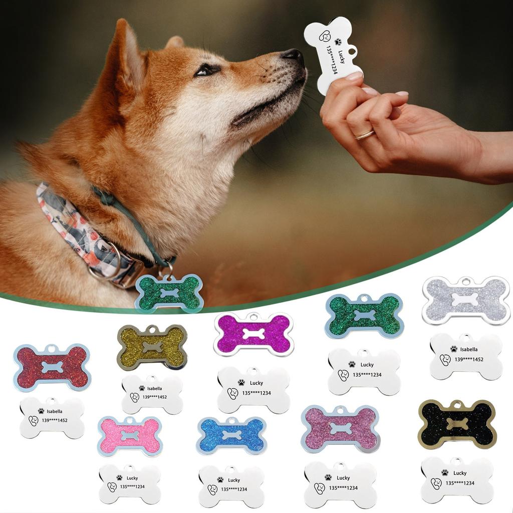 Pet Tag Keychain Pendant Cross-border Stainless Steel Holiday Gift Small Gift Engraved Metal Keychain