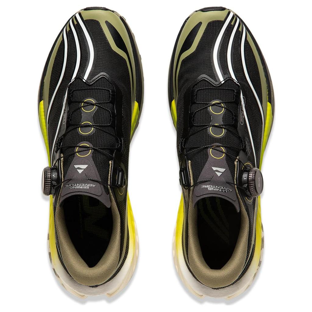 Li Ning De Lucas PRO Низкие Беговые Кроссовки Мужские Черно-Зеленые ARNU001-7