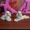 Creative Animal Figurine Toy Resin Material Art Crafts Collectibles Poodle Statue Pet for Dining