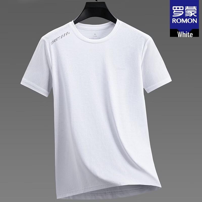 ROMON Men's Casual Solid Short Sleeve T-Shirt