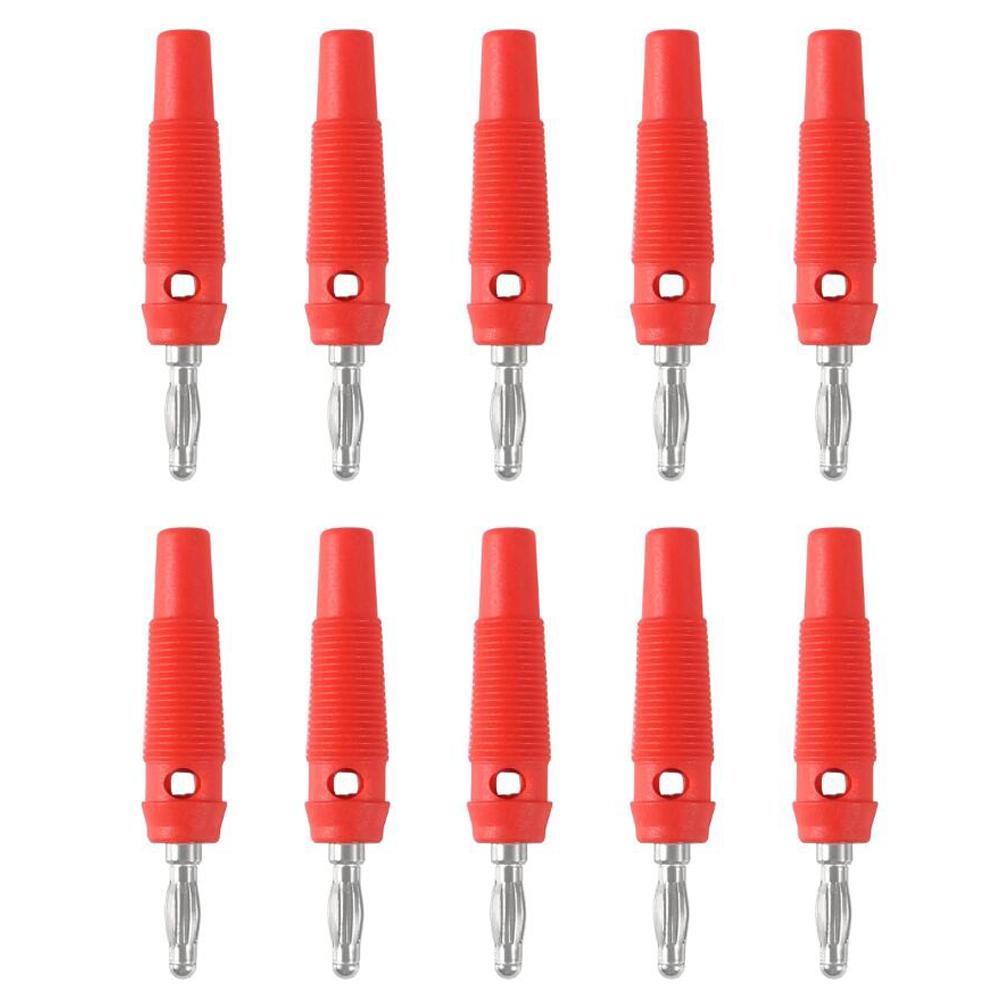 10pcs 5pairs 4mm Banana Plugs 32A High Current Screw Type Banana Plug Male Connectors Adapters