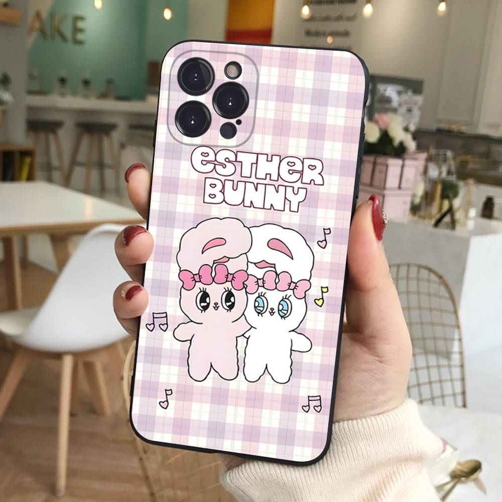 Милый Мультяшный Зайчик Эстерс Для IPhone 17 16 15 14 13 12 11 Pro Max 13 17Air Ударопрочные Мягкие Чехлы для Телефона Coque