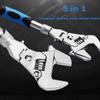 Multifunction 5 In 1 Torque Wrench 10 Inch Adjustable Ratchet Wrench 180 Degree Folding Spanner Mini Spanners Home Repair Tools