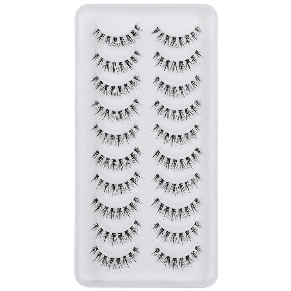 Пары Японские Корейские Натуральный Вид Колючие с Прозрачной Лентой Сказочные Ресницы Накладные Ресницы Пушистые Ресницы