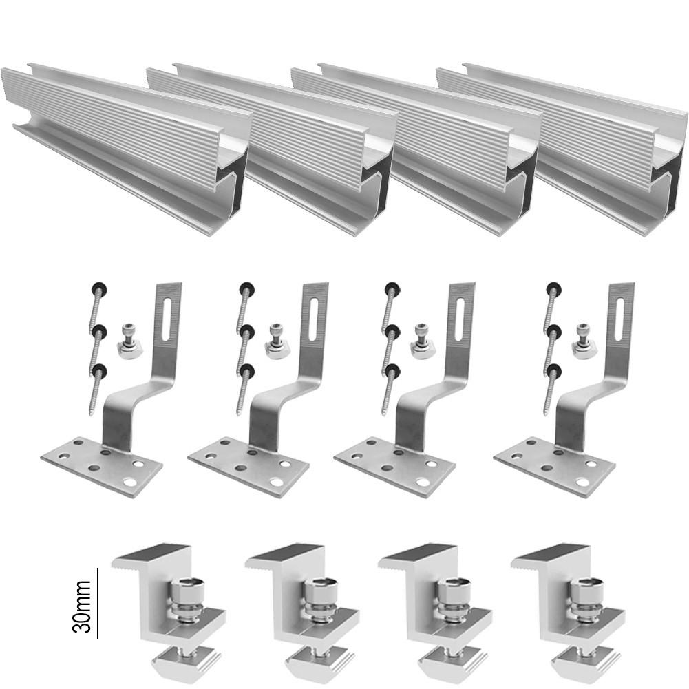 Кронштейн солнечного модуля, монтажная рейка, багажник на крышу, серебристый, удобный