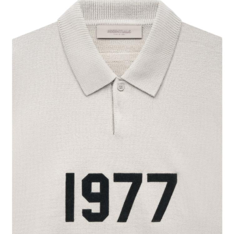Fear of God Essentials Мужские топы с длинным рукавом из трикотажа SS22, поло, цвет пшеницы, FOG-SS22-157