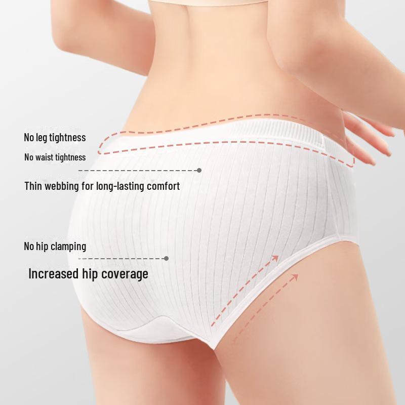 Ежедневное одноразовое полосатое нижнее белье для беременных - стерильное, портативное, удобное для путешествий, индивидуально упакованное для женщин