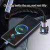 Кабель USB C, двойной кабель для автомобильного зарядного устройства типа C, спиральный шнур для зарядки USB A — Type C, быстрый шнур для телефонов и планшетов 6A USB Type C