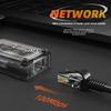 Док-станция 5 в 1 Type C, прозрачный дизайн, USB-концентратор с адаптером RJ45 100 Мбит/с Ethernet