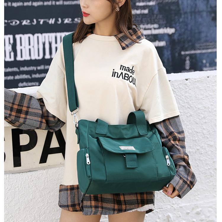 Сумка через плечо с несколькими карманами, водонепроницаемая нейлоновая сумка через плечо большой емкости, школьная сумка