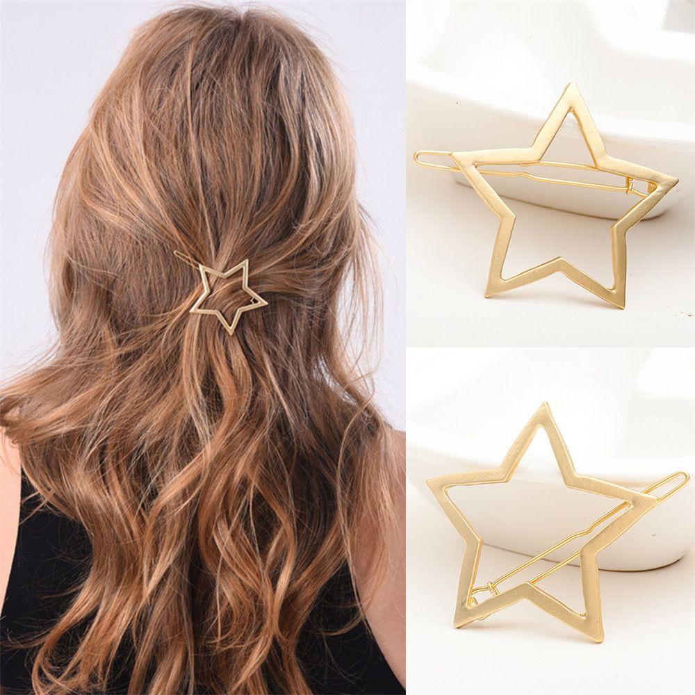 Hair Styling Barrettes Metal Hairclips Star Heart Hair Pins Knot Hair Clip Geometric Hairpins
