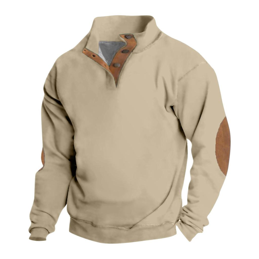 Spring And  Men's Standing Collar Sweatshirt Is Outdoor Casual Sweaters Tops