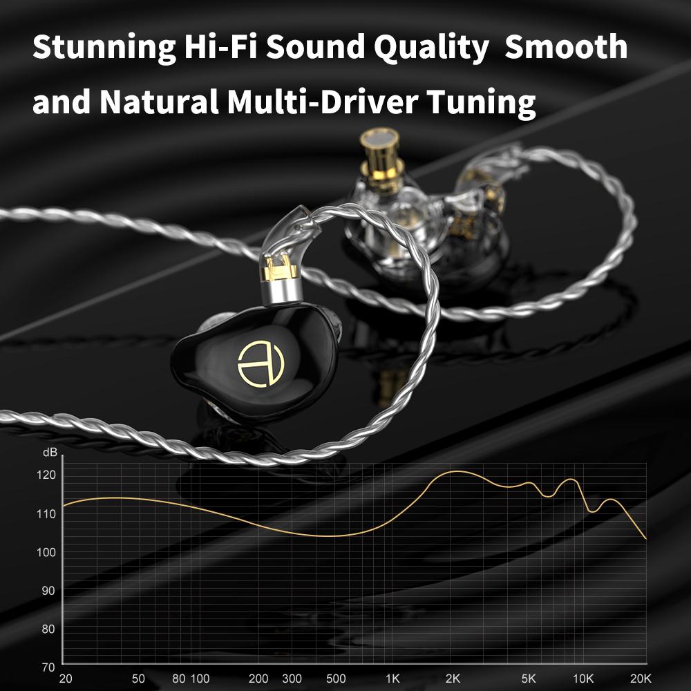 TRN ST7 Bass 2DD+5BA Hybrid Wired Earphones Earbud HIFI Sport Noise Cancelling Headsets for TRN Conch