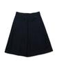 TEN PAST SEVEN Wide Tuck Bermuda Shorts - Black