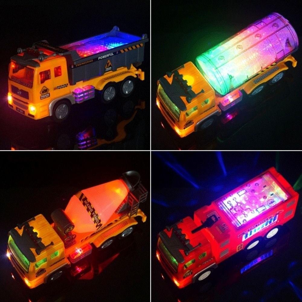 Magnetic Electric Engineering Truck Sound Light Engineering Vehicles Toy  Children's Toy