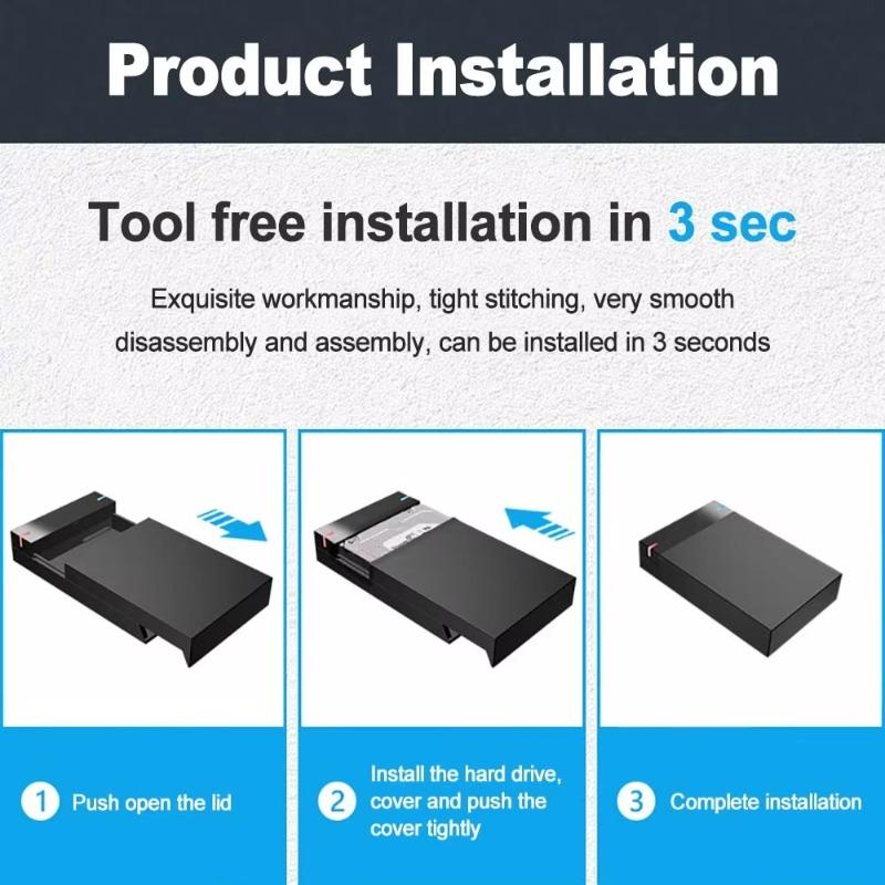 2,5/3,5-дюймовый корпус для жесткого диска USB3.0, внешний считыватель жесткого диска SATA - USB 3.0, адаптер 10 ТБ для ПК, ноутбука