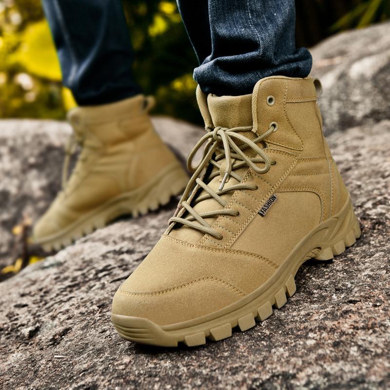 Осень и зима высокие уличные военные ботинки модная повседневная обувь уличная обувь для альпинизма и пешего туризма высокие ботинки Мартина ботинки для боевой подготовки