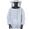 Fashion Clothes Beekeeping Smock Veil Bee Protective Clothes Hat Pull Over Livestock Supplies White Zip Jacket Suit