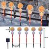 Solar Christmas Stake Lights Waterproof Outdoor Lawn Decor with Santa And Snowman Warm White LED String Lights for Yard And Pathway