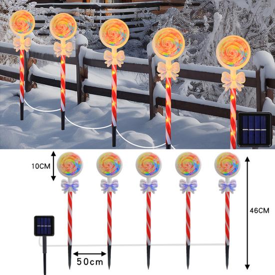 Solar Christmas Stake Lights Waterproof Outdoor Lawn Decor with Santa And Snowman Warm White LED String Lights for Yard And Pathway