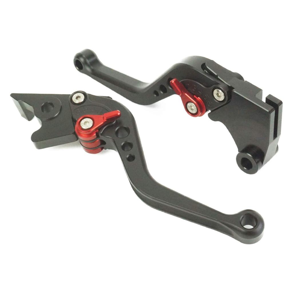 K111 Black Kawasaki Short Compatible with Ninja Ninja (Red) Brake/Clutch Levers, 6-Level Adjustment, Eliminator, 250, 400, Z250, Z400, Versys-X250,