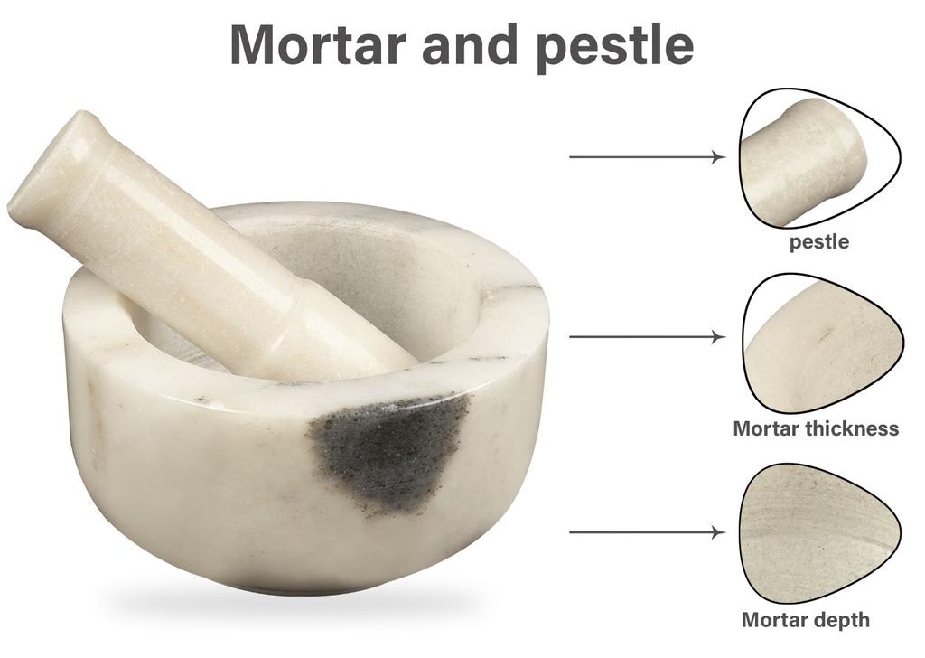 IBA Indianbeautifulart Набор из мраморной каменной ступки и пестика, натуральный полированный камень, белая дробилка для таблеток, мельница для специй, чаша для трав, песто